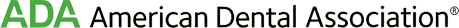 American Dental Association logo with green ADA letters and black text on white background.