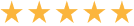 Five gold stars in a row representing a five-star rating or review.